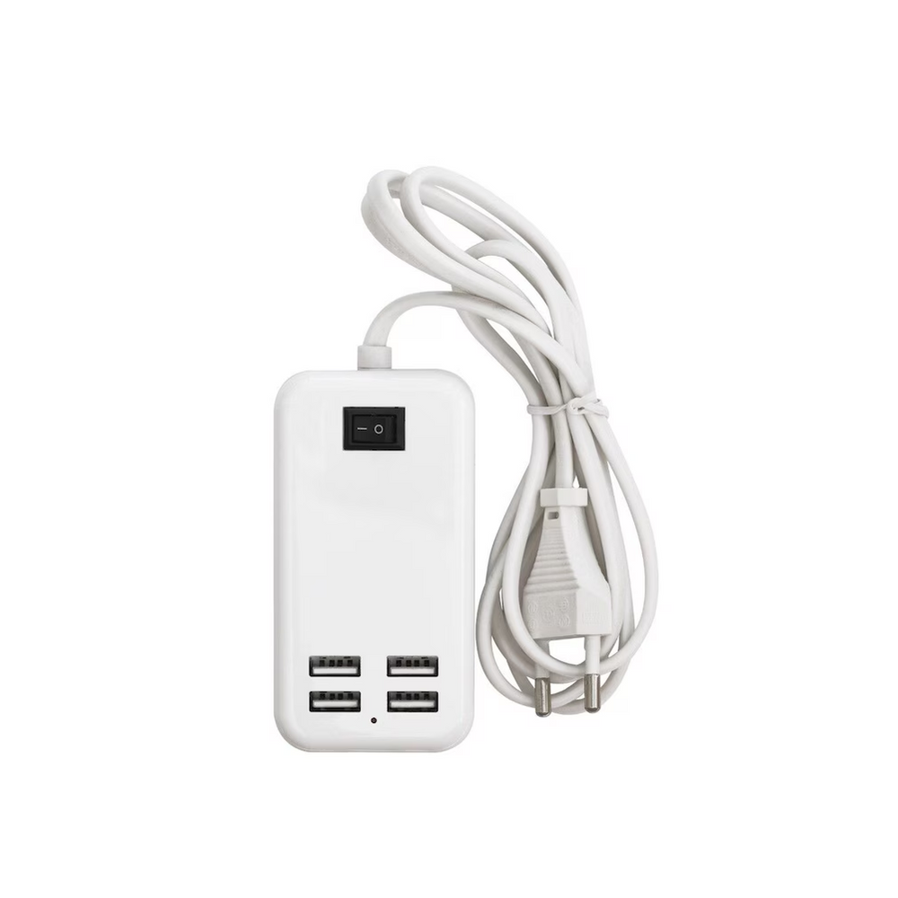 15W hálózati töltő 4xUSB csatlakozással 15W - fehér (15WUSB)