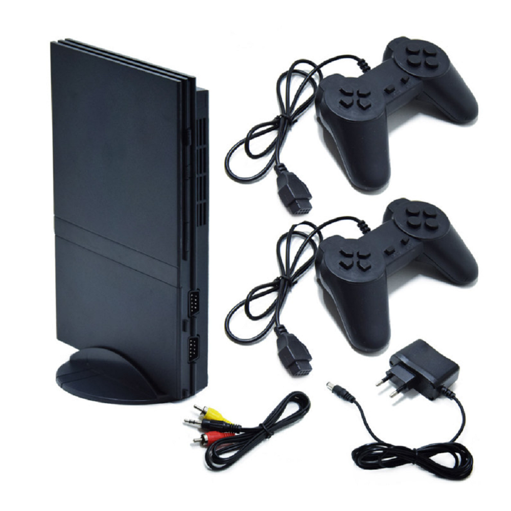Lehuai V008 retro játékkonzol 2000 beépített játékkal és 2 kontrollerrel - fekete