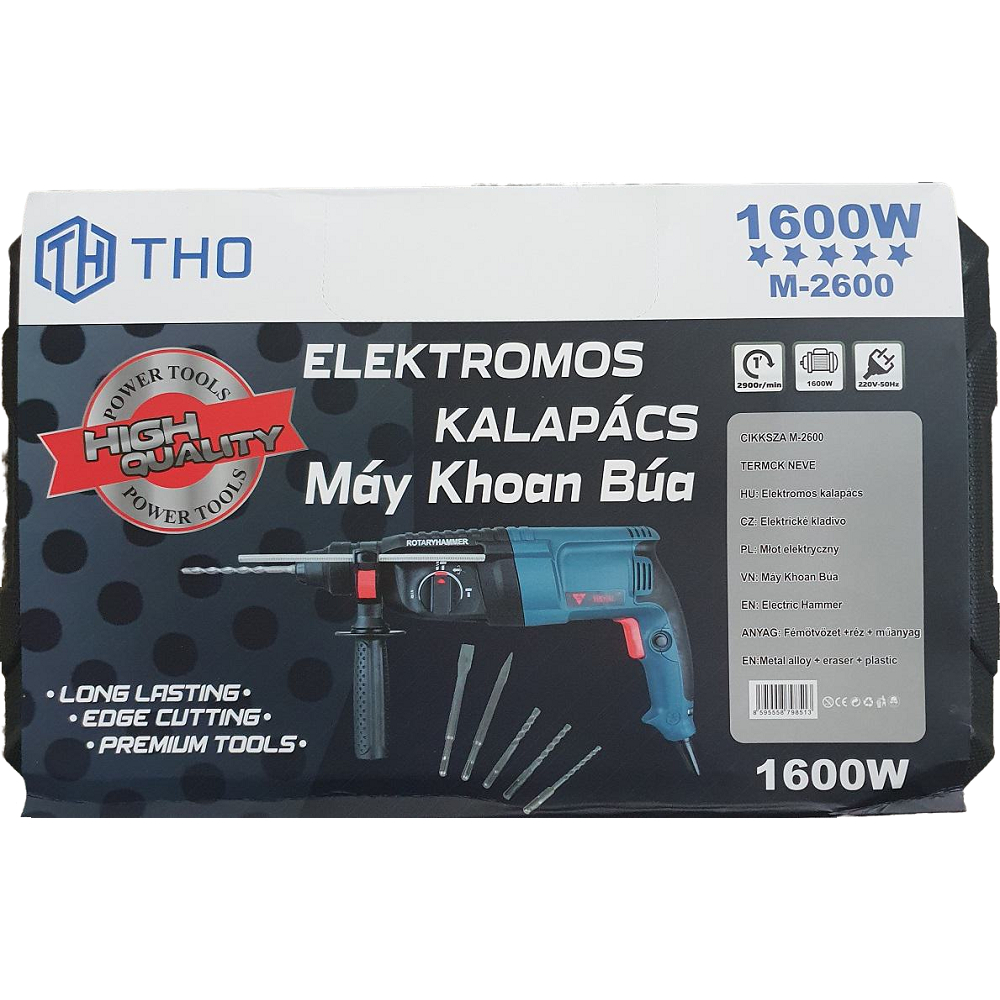 THO Elektromos fúrókalapács 1600W - THO-M2600